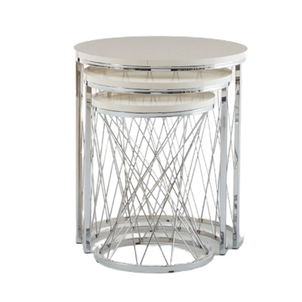 MONDİ DOLCE ZİGON SEHPA KROM KAPLAMA