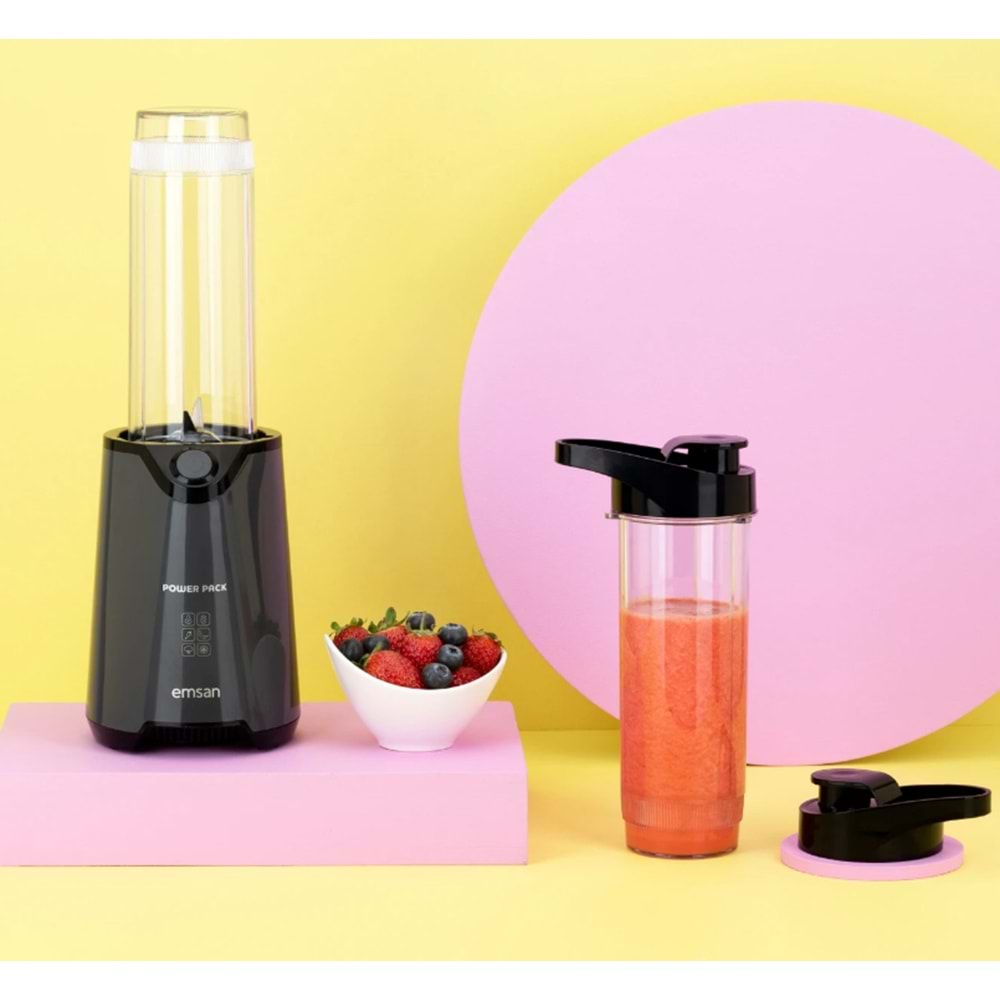 EMSAN POWER PACK SMOOTHIE BLENDER ANTRASİT