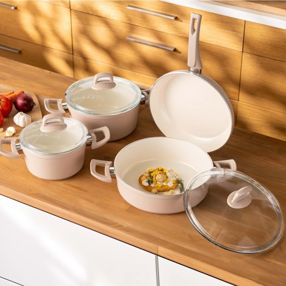 EMSAN CRYSTAL TENCERE SERİ ROSE