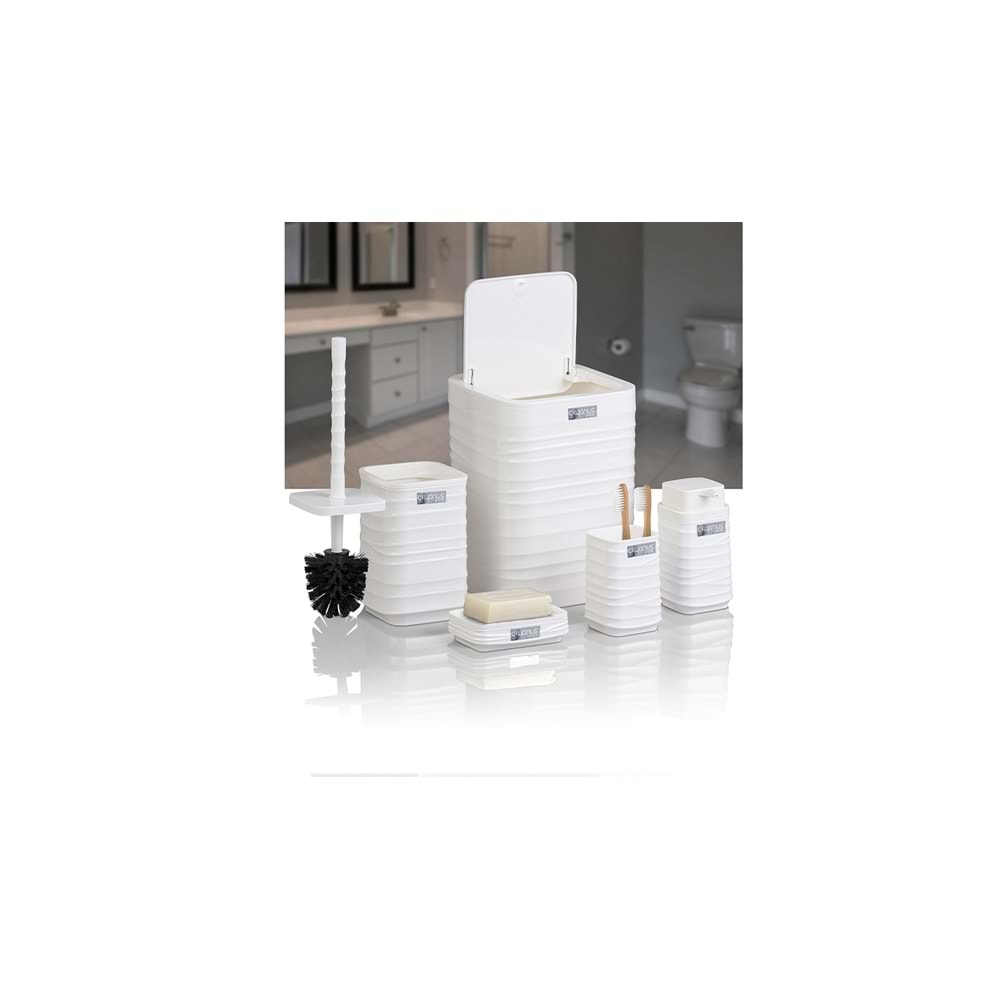 BANYO SETİ LUNA KARE BEYAZ