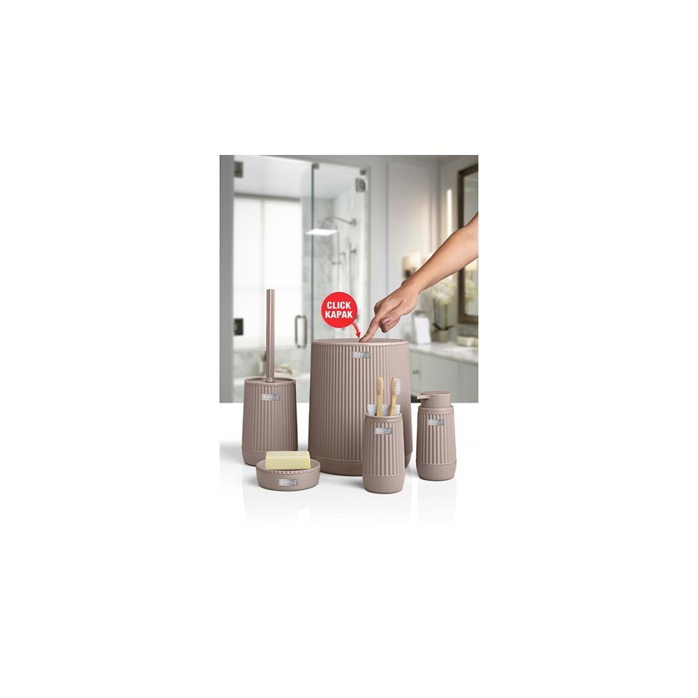 BANYO SETİ NİDA KAHVERENGİ