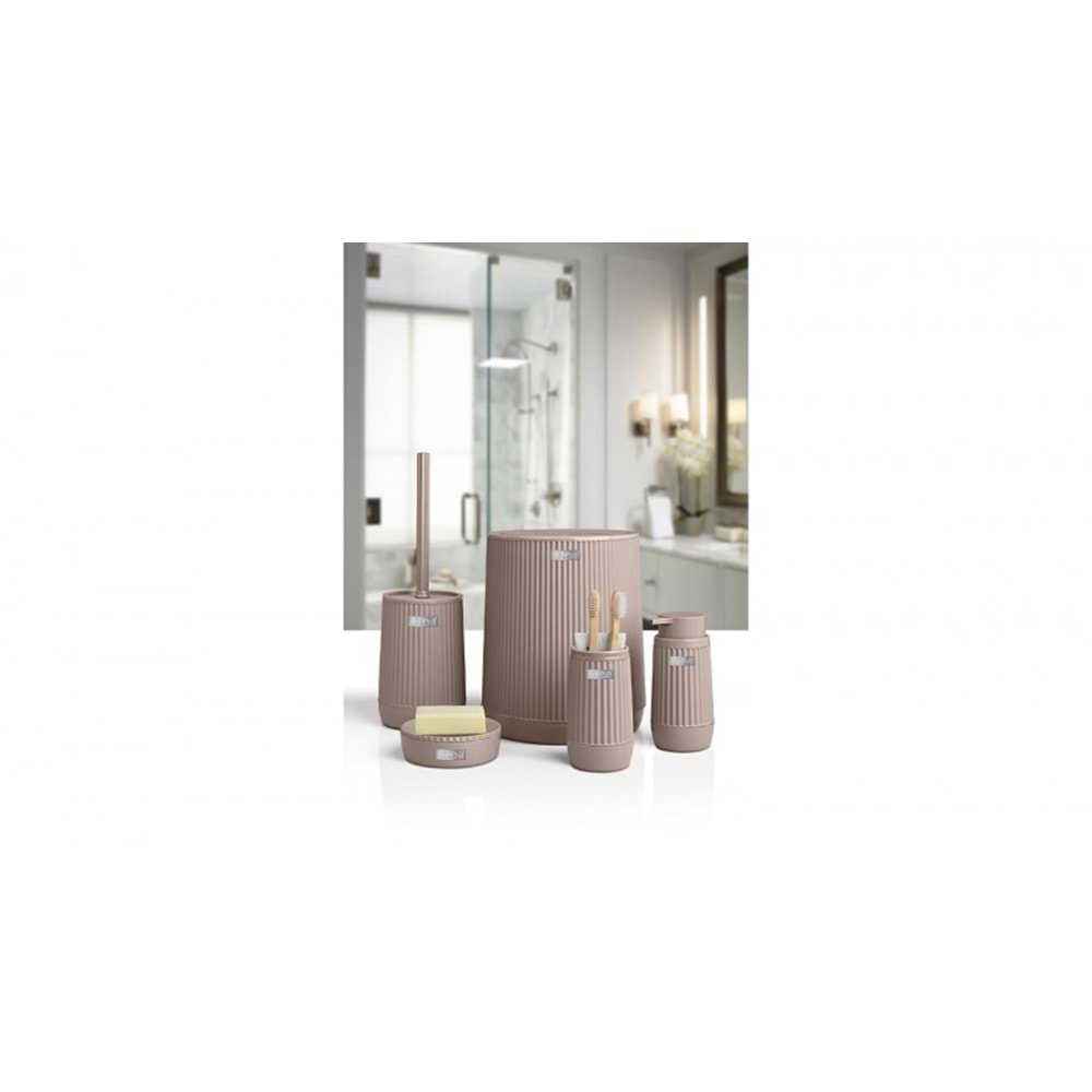 BANYO SETİ NİDA KAHVERENGİ