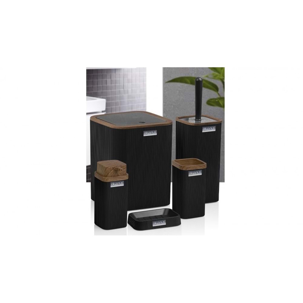 BANYO SETİ OKYANUS STELLA AHŞAP SİYAH