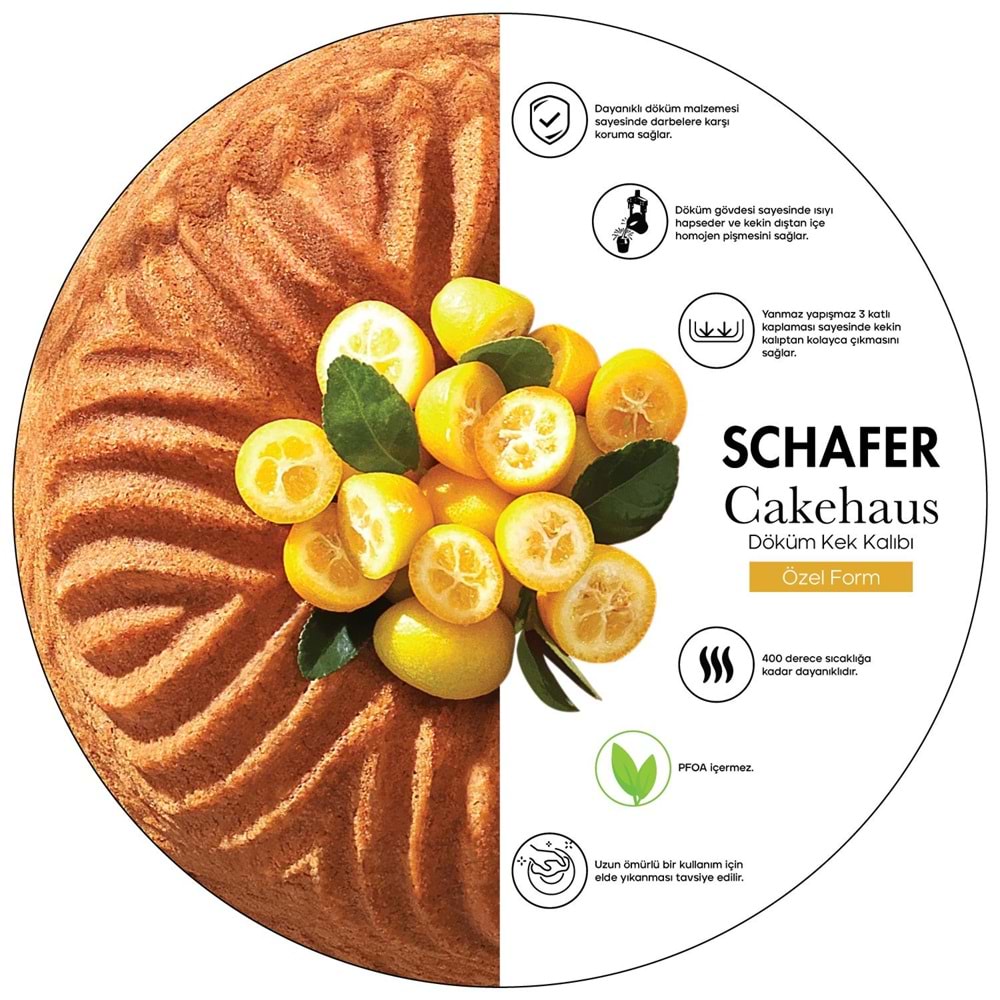 SCHAFER CAKEHAUS DÖKÜM KEK KALINI SİYAH