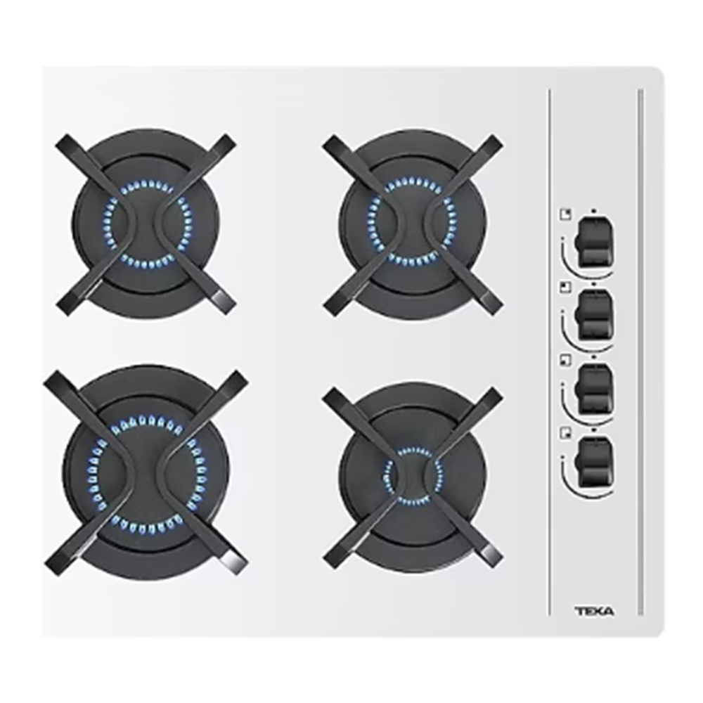 TEKA 60 CM GAZLI CAM BEYAZ OCAK