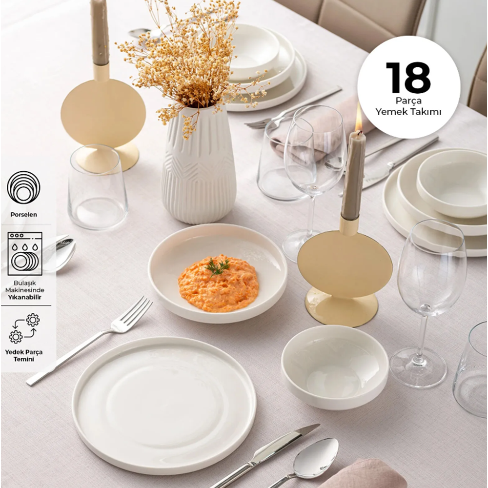 EMSAN AKİS 18 PARÇA YEMEK TAKIMI