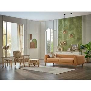 MONDI BOHEMY ÜÇLÜ KOLTUK OLMO HARDAL DÜZ