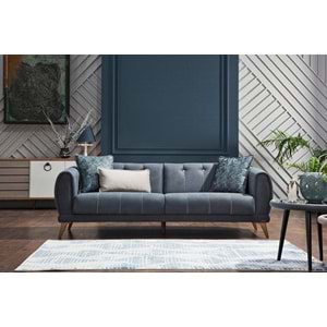 MONDI LAVIN ÜÇLÜ KOLTUK SOMON BATIK DÜZ