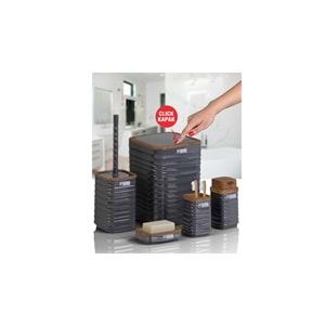 BANYO SETİ LUNA AHŞAP ANTRASİT