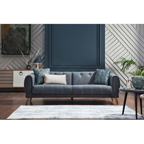 MONDI LAVIN ÜÇLÜ KOLTUK SOMON BATIK DÜZ