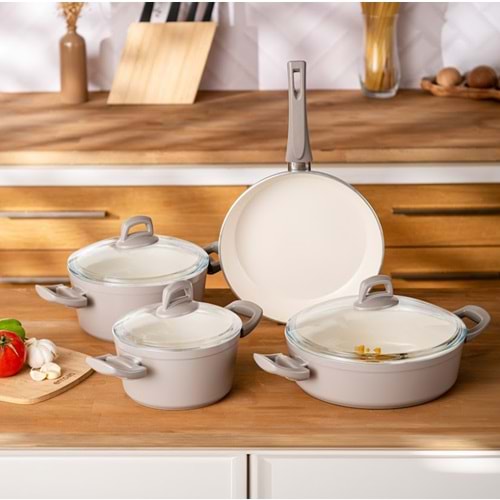 EMSAN CRYSTAL TENCERE SERİ BEJ
