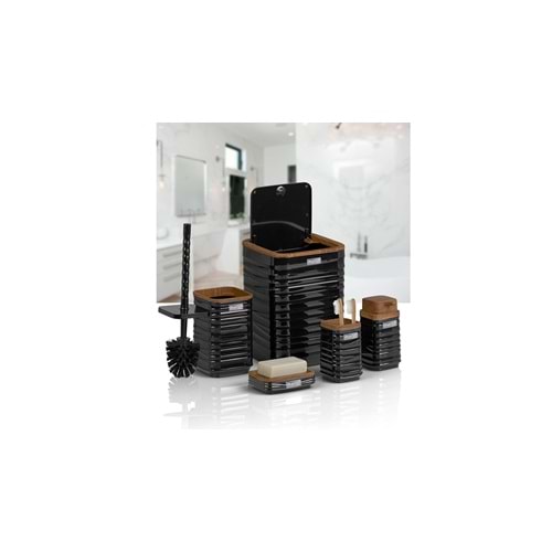 BANYO SETİ LUNA AHŞAP SİYAH