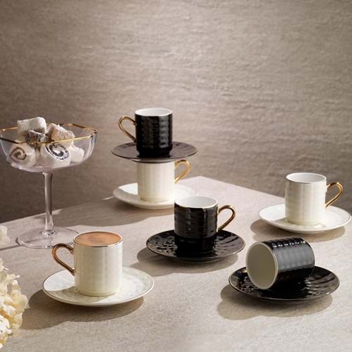 SCHAFER GLOSSY 6 KİŞİLİK FİNCAN SETİ ASORTİ