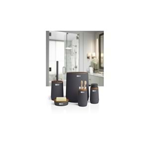 BANYO SETİ NİDA AHŞAP ANTRASİT