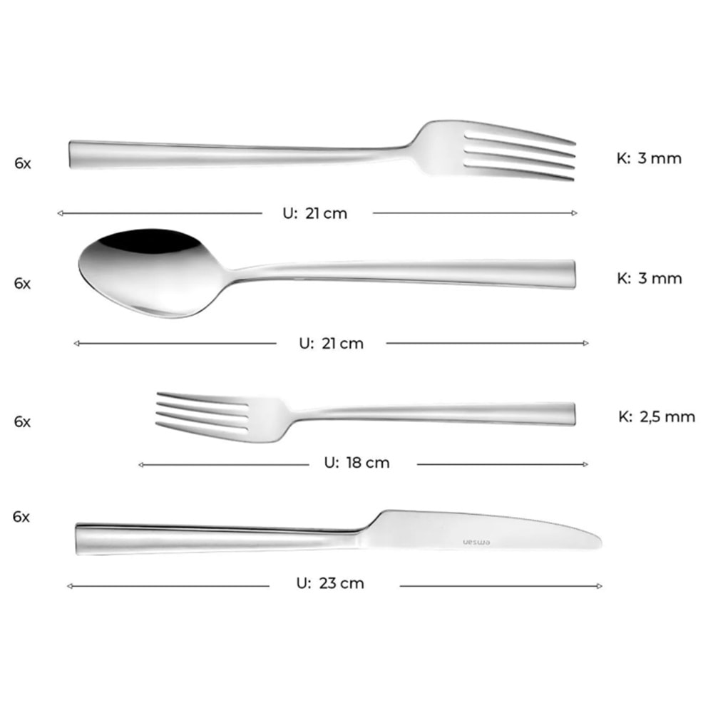 EMSAN ÇINAR 24 PARÇA ÇBK